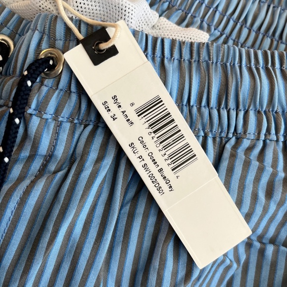 Brand New - Devereux Pinstriped Swim Shorts - Picture 2 of 9